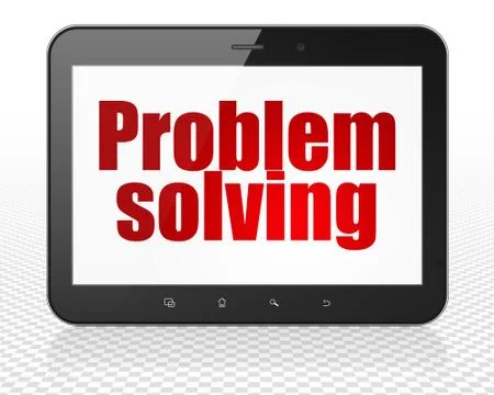 Business concept: Tablet Pc Computer with Problem Solving on display Stock Illustration