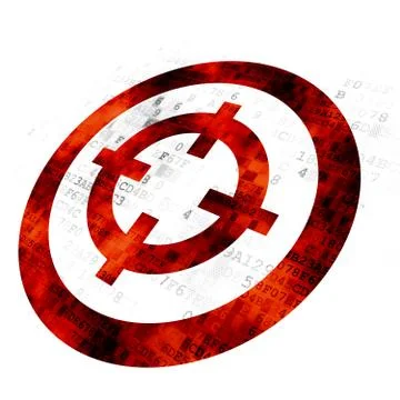 Business concept: Target on Digital background Stock Illustration