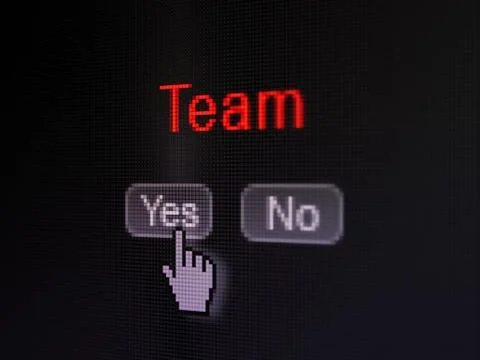 Business concept: Team on digital computer screen Stock Illustration