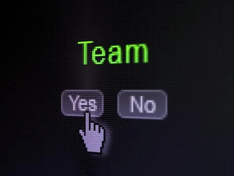 Business concept: Team on digital computer screen Stock Illustration