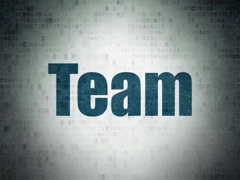 Business concept: Team on Digital Data Paper background Stock Illustration