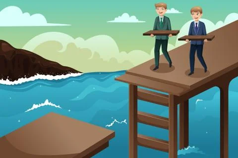 Business concept of teamwork Stock Illustration
