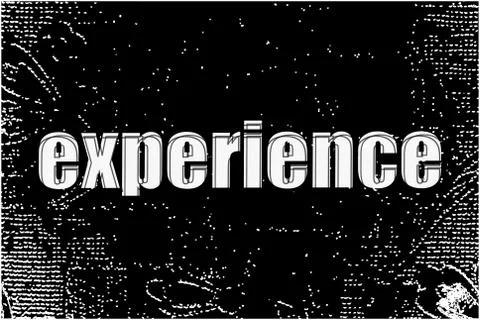 Business concept. text experience . White words on black abstract background Stock Illustration