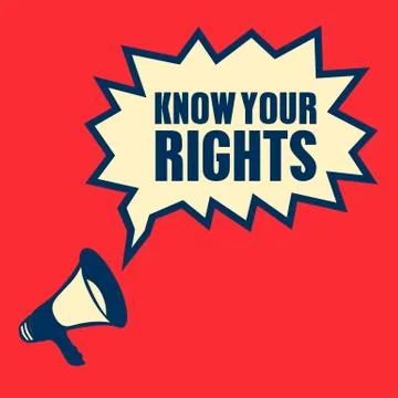 Business concept with text Know Your Rights Stock Illustration