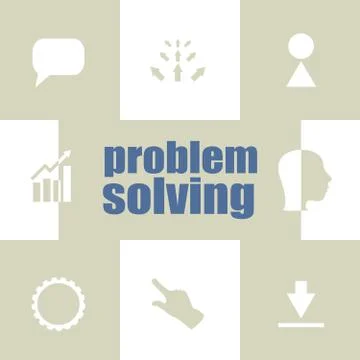 Business concept. text problem solving . Infographic Elements. Business icon  스톡 일러스트
