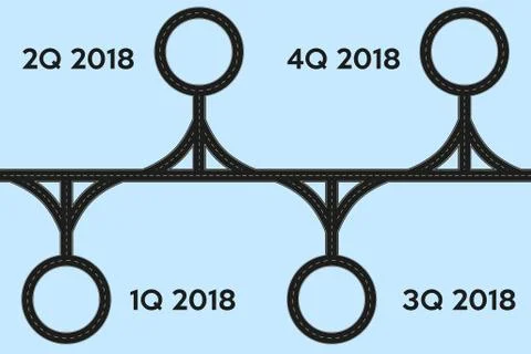 Business concept of timeline roadmap. Stock Illustration