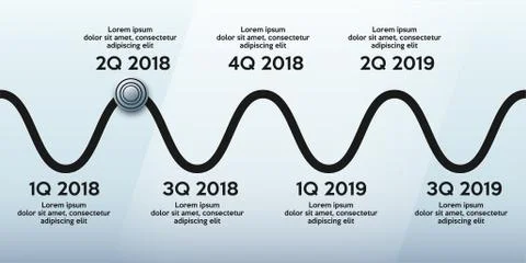 Business concept of timeline roadmap. Stock Illustration