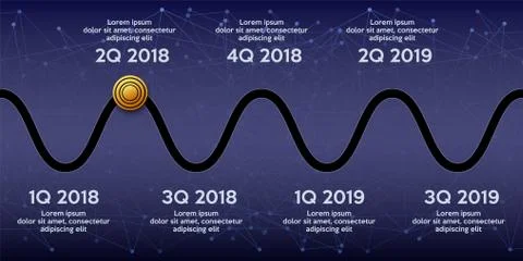 Business concept of timeline roadmap. Stock Illustration