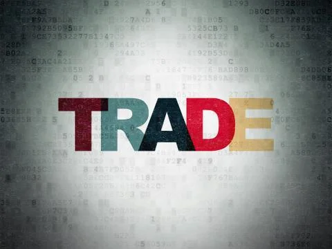 Business concept: Trade on Digital Data Paper background Ilustración de archivo