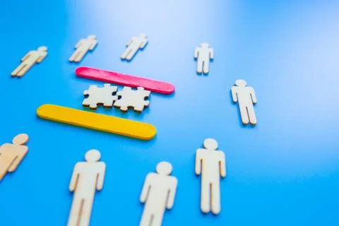 Business concept, trying to find a solution to a problem by arranging and mat Foto stock