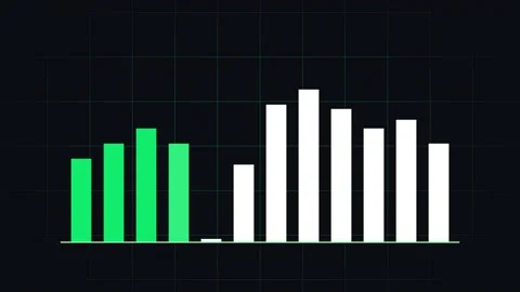 Business concept with variable bar graphs. Video stock 232598282
