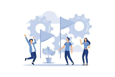 Business concept vector illustration, indicator of effectiveness, measurement Illustrazione stock