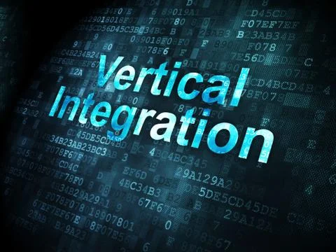 Business concept: Vertical Integration on digital background Stock Illustration