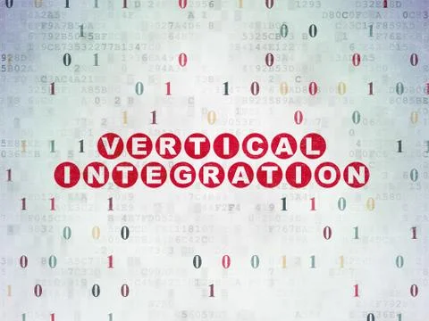 Business concept: Vertical Integration on Digital Paper background Illustrazione stock