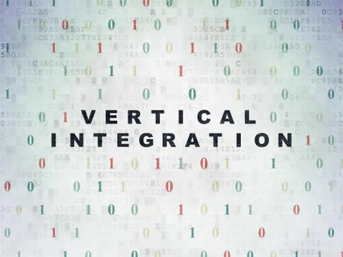 Business concept: Vertical Integration on Digital Data Paper background Stock Illustration
