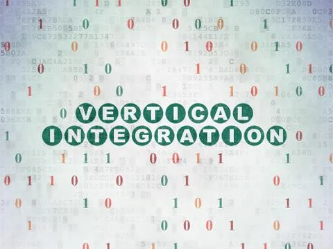 Business concept: Vertical Integration on Digital Data Paper background Stock Illustration