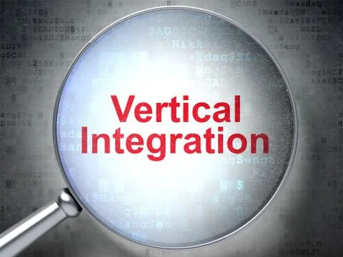 Business concept: Vertical Integration with optical glass Stock Illustration
