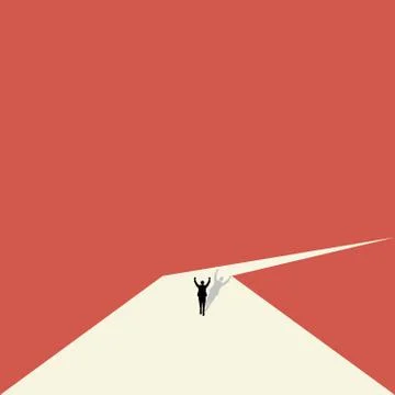 Business concept. The way to solve problems. businessman looking into the Stock Illustration