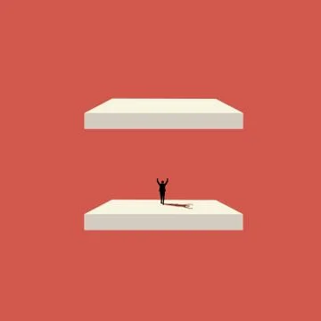 Business concept. The way to solve problems. businessman looking into the Stock Illustration