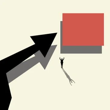 Business concept. The way to solve problems. businessman looking into the Stock Illustration