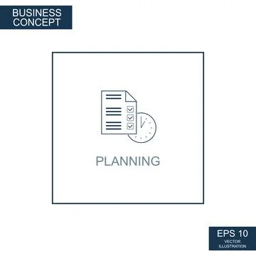 Business concept, web icon from thin lines. Solution - Vector 스톡 일러스트