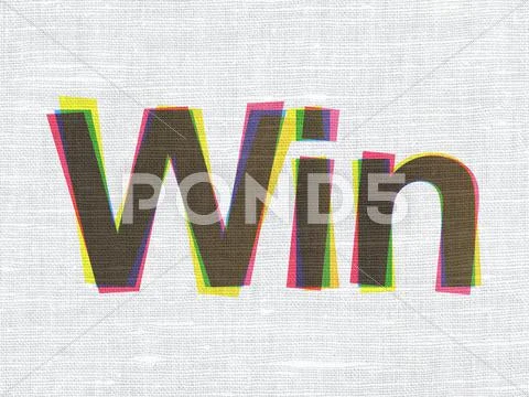 Business Concept: Win On Fabric Texture Background