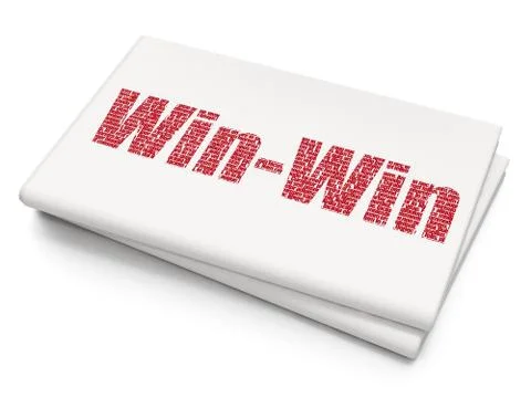 Business concept: Win-Win on Blank Newspaper background 스톡 일러스트