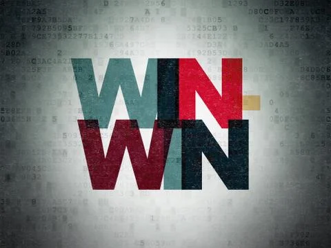 Business concept: Win-Win on Digital Paper background Stock Illustration