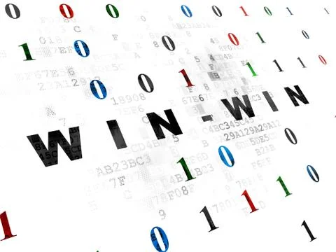 Business concept: Win-Win on Digital background Stock Illustration