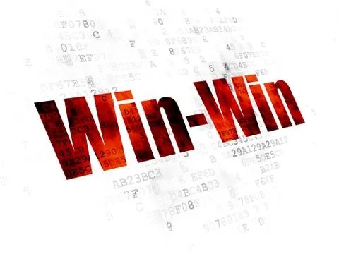 Business concept: Win-Win on Digital background Stock Illustration