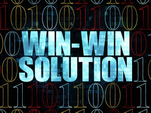 Business concept: Win-win Solution on Digital background Stock Illustration