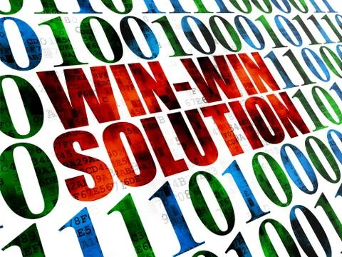 Business concept: Win-win Solution on Digital background Illustrazione stock
