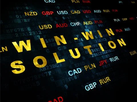 Business concept: Win-win Solution on Digital background Stock Illustration