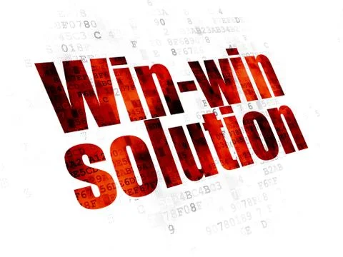 Business concept: Win-win Solution on Digital background イラスト素材
