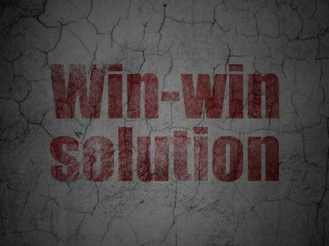 Business concept: Win-win Solution on grunge wall background 스톡 일러스트
