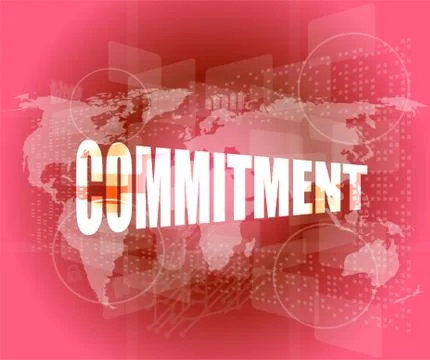 Business concept: word commitment on digital touch screen Stock Illustration