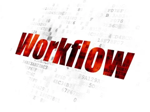 Business concept: Workflow on Digital background イラスト素材