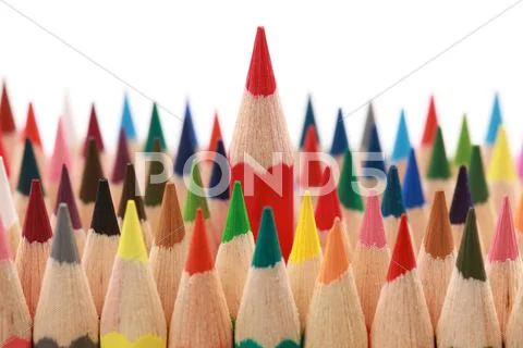 Business concepts: standing out from the crowd Stock Photos