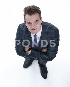 Business concept.view from the top of a respectable businessman Stock Photos