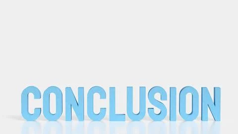 Business Conclusion Concept with Final Decision and Summary Result 3d render. Illustrazione stock