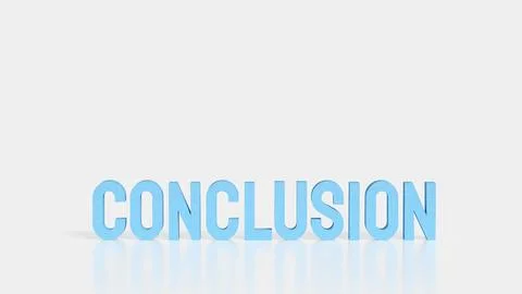 Business Conclusion Concept with Final Decision and Summary Result 3d render. Stock Illustration