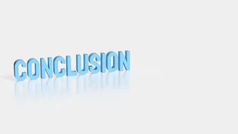 Business Conclusion Concept with Final Decision and Summary Result 3d render. Illustrazione stock