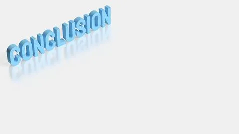 Business Conclusion Concept with Final Decision and Summary Result 3d render. Stock Illustration