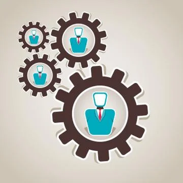 Business connection to people vector Ilustração Stock