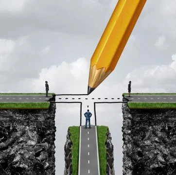 Business Connection Solution Stockillustratie