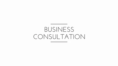 Business Consultation with animated text effect Stock Footage 121911025