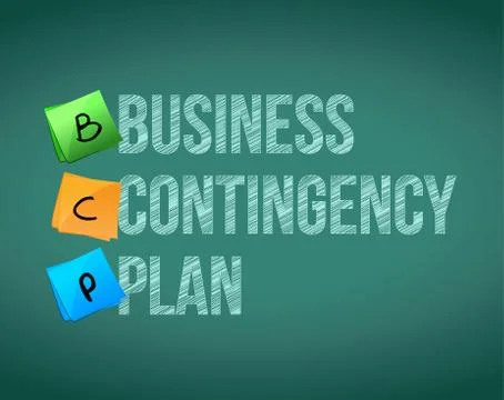 Business contingency plan and post Stock Illustration