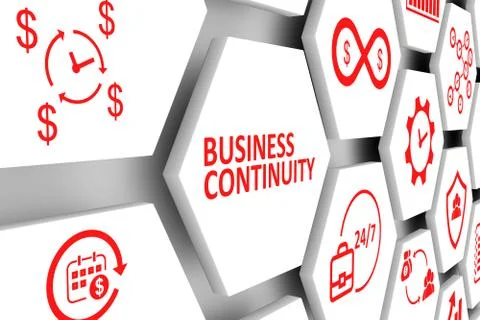 Business continuity concept cell background 3d illustration Stock Illustration