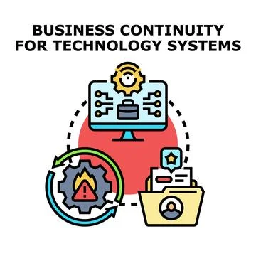 Business continuity planning for technology systems Stock Illustration