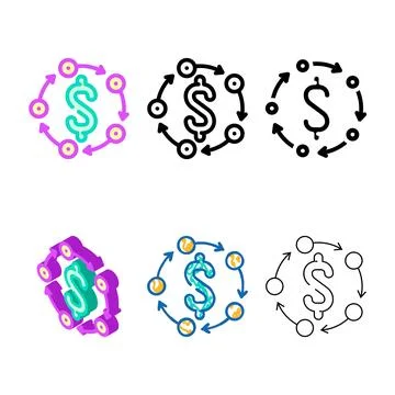 Business continuity process color icon vector clean Illustrazione stock